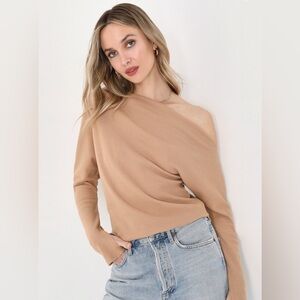 Free People Fuji Thermal Off-the-Shoulder Shirt - Long Sleeve - Size S - NWT